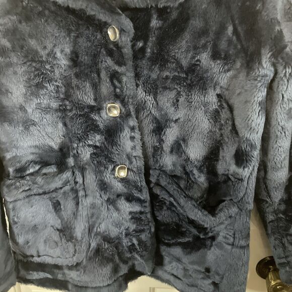 Vintage RARE Free People Faux Fur Teddy Coat Jacket USA MADE See Measurements - Picture 2 of 8